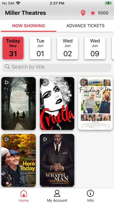 Emulate iPhone app Miller Theatres using MyAndroid Emulate iPhone app Miller Theatres using MyAndroid