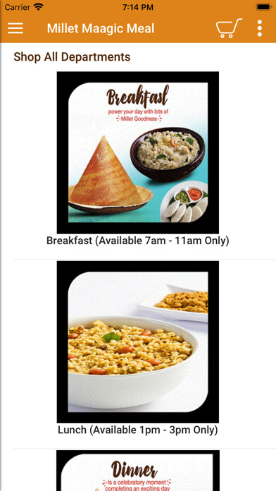 Emulate iPhone app Millet Maagic Meal using MyAndroid Emulate iPhone app Millet Maagic Meal using MyAndroid