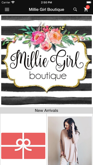 Emulate iPhone app Millie Girl Boutique using MyAndroid Emulate iPhone app Millie Girl Boutique using MyAndroid
