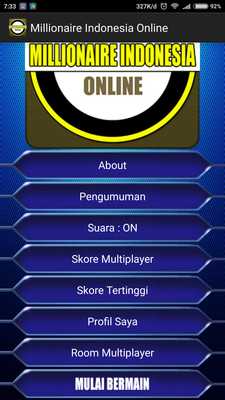 Emulate Android APK Millionaire Indonesia Online Emulate Android APK Millionaire Indonesia Online