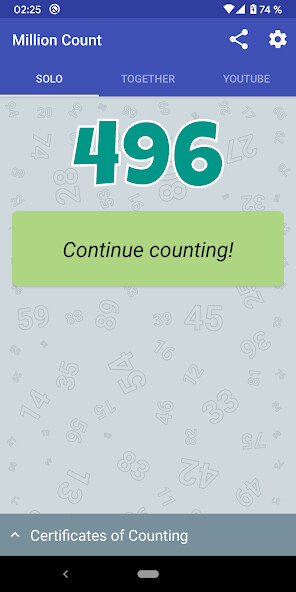 Run android online APK Million Count from MyAndroid or emulate Million Count using MyAndroid