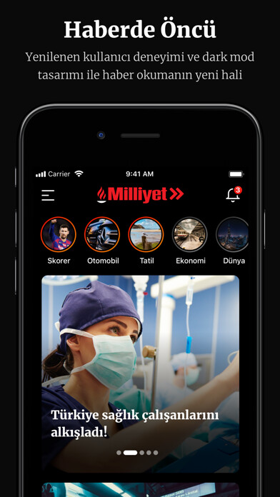 Emulate iPhone app Milliyet - Son Dakika Haberler using MyAndroid