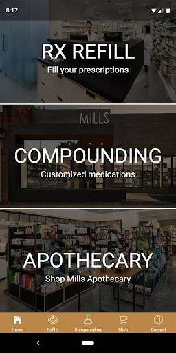 Emulate Android APK Mills Pharmacy