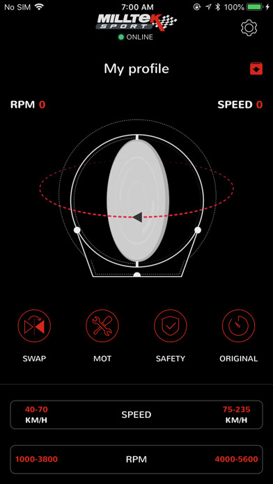 Emulate iPhone app Milltek Sport ValveSonic using MyAndroid
