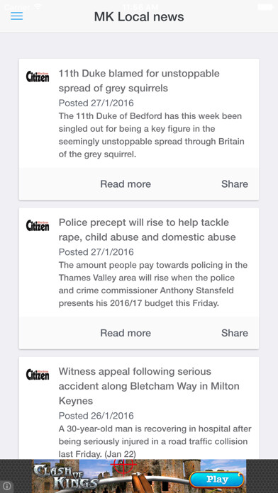 Emulate iPhone app Milton Keynes Local News using MyAndroid Emulate iPhone app Milton Keynes Local News using MyAndroid