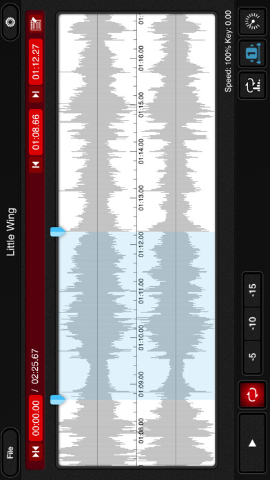 Emulate iPhone app mimiCopy - Slow Down Player using MyAndroid