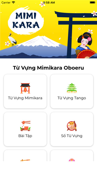 Emulate iPhone app Mimikara oboeru N3 N2 N1 JLPT using MyAndroid