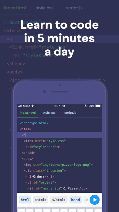 Emulate iPhone app Mimo: Learn Coding/Programming using MyAndroid Emulate iPhone app Mimo: Learn Coding/Programming using MyAndroid