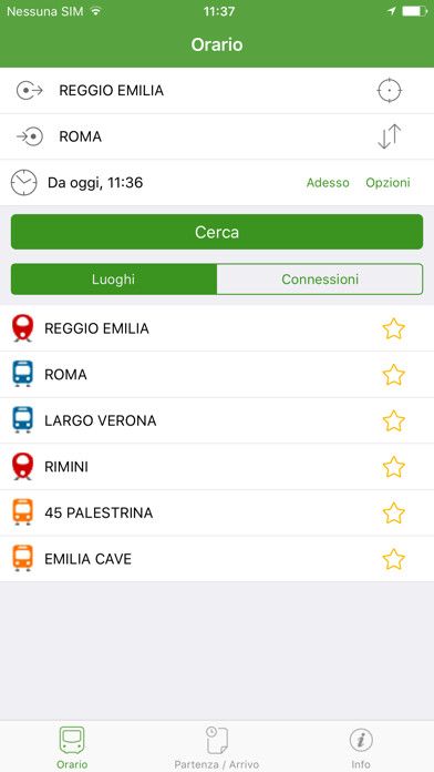 Emulate iPhone app MiMuovoInfo using MyAndroid