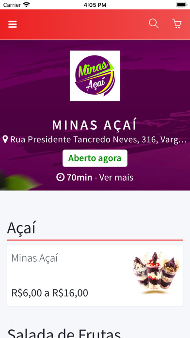 Emulate iPhone app Minas Açaí using MyAndroid Emulate iPhone app Minas Açaí using MyAndroid
