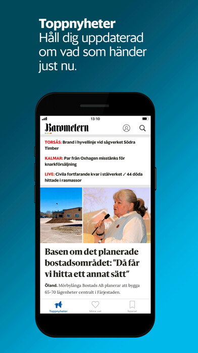 Emulate iPhone app MinBarometern using MyAndroid