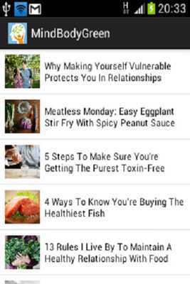 Emulate Android APK Mind Body Green RSS Reader Emulate Android APK Mind Body Green RSS Reader