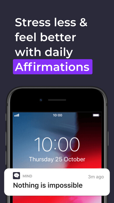 Emulate iPhone app Mind: Daily Inspiration Quotes using MyAndroid