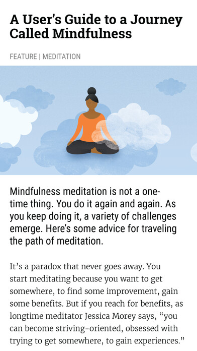 Emulate iPhone app Mindful Magazine using MyAndroid