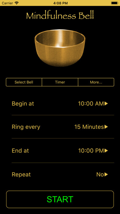 Emulate iPhone app Mindfulness Bell using MyAndroid