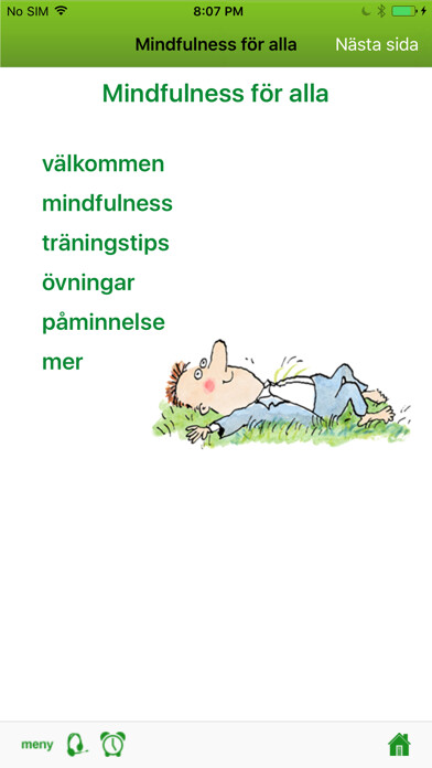 Emulate iPhone app Mindfulness för alla using MyAndroid