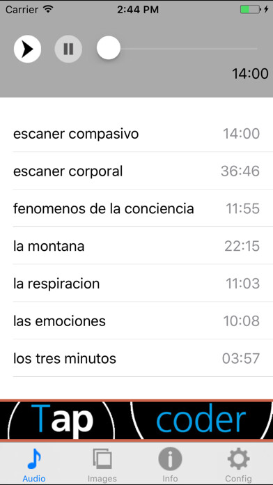 Emulate iPhone app Mindfulness Frases y Audios using MyAndroid Emulate iPhone app Mindfulness Frases y Audios using MyAndroid