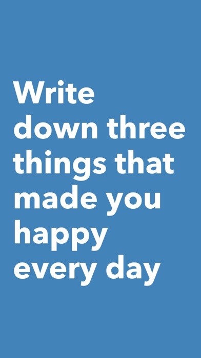 Emulate iPhone app MindHappy: gratitude journal using MyAndroid