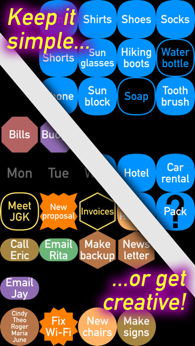 Emulate iPhone app Mind Magnets Info Organizer—Visual Grid Checklists using MyAndroid Emulate iPhone app Mind Magnets Info Organizer—Visual Grid Checklists using MyAndroid