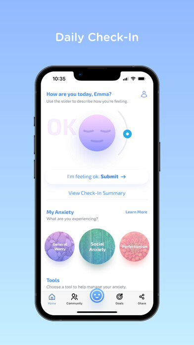 Emulate iPhone app MindShift CBT - Anxiety Relief using MyAndroid Emulate iPhone app MindShift CBT - Anxiety Relief using MyAndroid