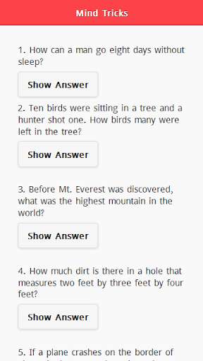 Emulate Android APK Mind Tricks Questions