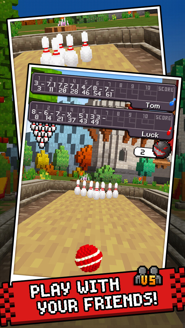 Emulate iPhone app Mine Bowling - Slingshot and Shuffle-board using MyAndroid