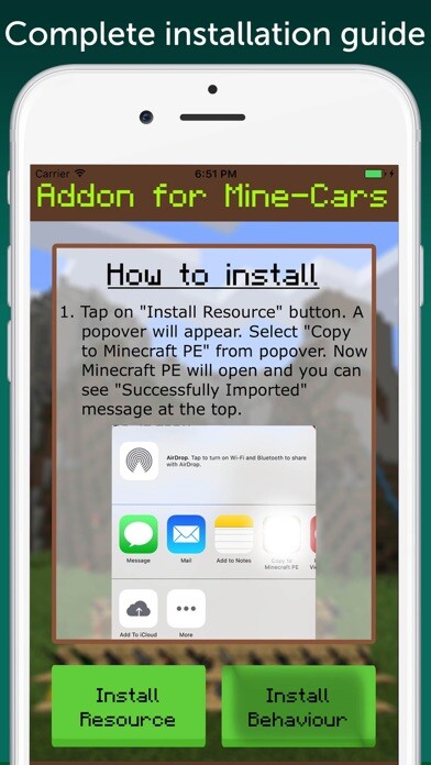Emulate iPhone app MineCars AddOn for Minecraft PE using MyAndroid Emulate iPhone app MineCars AddOn for Minecraft PE using MyAndroid