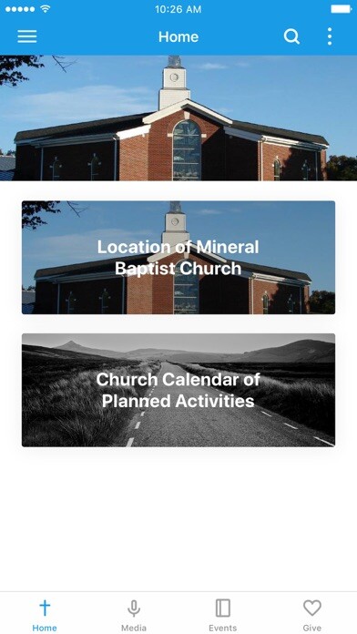 Emulate iPhone app Mineral Baptist using MyAndroid Emulate iPhone app Mineral Baptist using MyAndroid