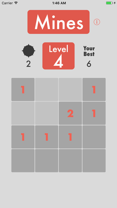 Emulate iPhone app Mines - Mini Minesweeping Fun using MyAndroid