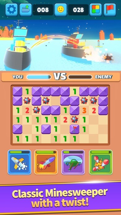 Emulate iPhone app Minesweeper Battle Clash RPG using MyAndroid