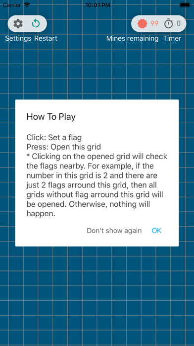 Emulate iPhone app MineSweeper - Flat using MyAndroid Emulate iPhone app MineSweeper - Flat using MyAndroid