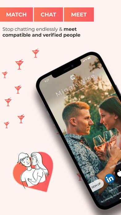 Emulate iPhone app MingleWise: Dating Pro Events using MyAndroid