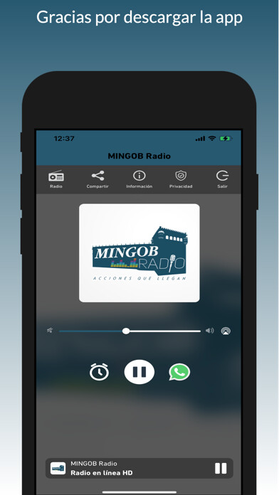 Emulate iPhone app MINGOB Radio using MyAndroid Emulate iPhone app MINGOB Radio using MyAndroid
