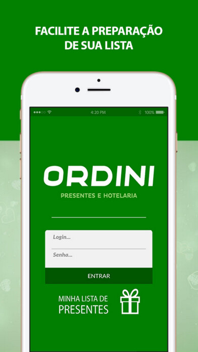 Emulate iPhone app Minha Lista Ordini using MyAndroid