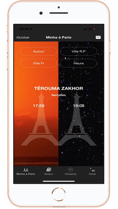 Emulate iPhone app Minha à Paris using MyAndroid