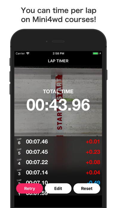 Emulate iPhone app Mini4 Lap Timer using MyAndroid Emulate iPhone app Mini4 Lap Timer using MyAndroid