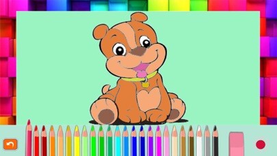Emulate iPhone app Mini Animals Pet Coloring book for kids using MyAndroid