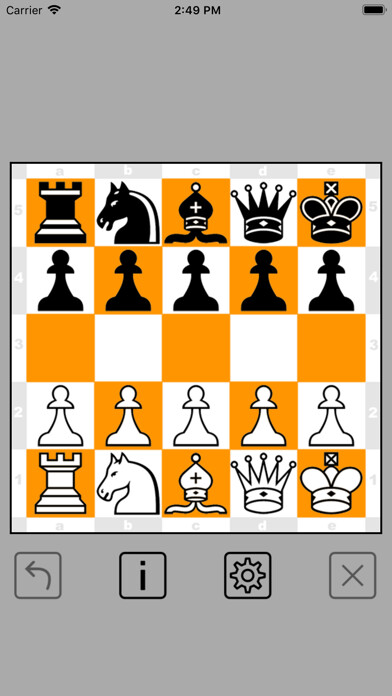 Emulate iPhone app Mini Chess 5x5 using MyAndroid Emulate iPhone app Mini Chess 5x5 using MyAndroid