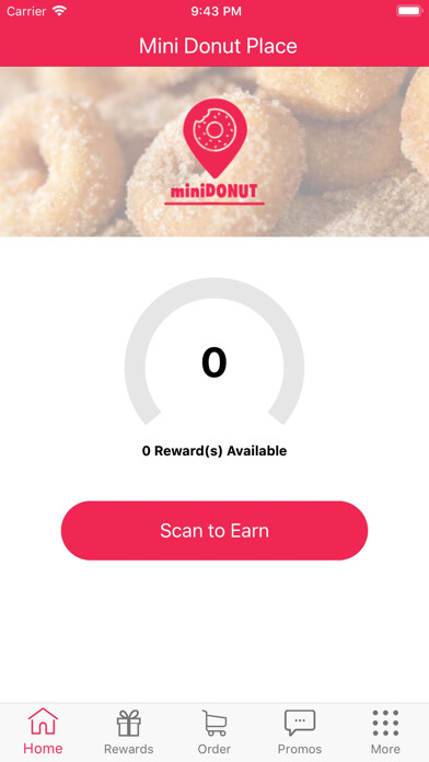 Emulate iPhone app Mini Donut Place Rewards using MyAndroid Emulate iPhone app Mini Donut Place Rewards using MyAndroid