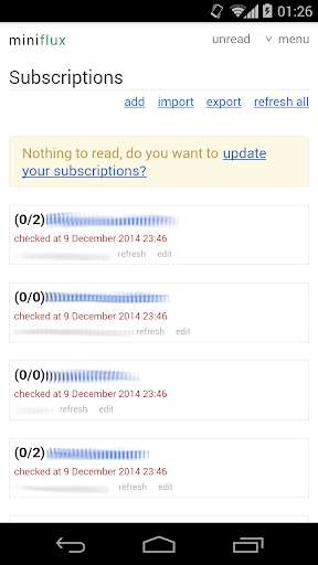 Run android online APK Miniflux embedded from MyAndroid or emulate Miniflux embedded using MyAndroid