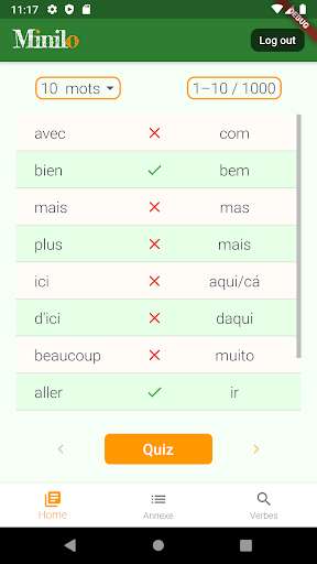 Run android online APK Minilo - Apprendre le portugais (Pt) rapidemment! from MyAndroid or emulate Minilo - Apprendre le portugais (Pt) rapidemment! using MyAndroid