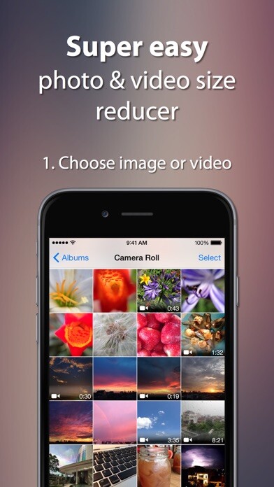 Emulate iPhone app Minima - Image & VIdeo Resizer using MyAndroid
