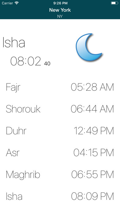 Emulate iPhone app Minimalist Prayer Times Lite using MyAndroid Emulate iPhone app Minimalist Prayer Times Lite using MyAndroid