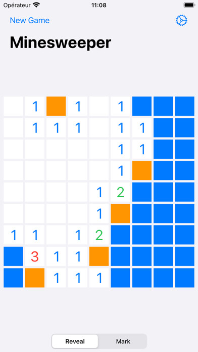 Emulate iPhone app Minimal Minesweeper using MyAndroid