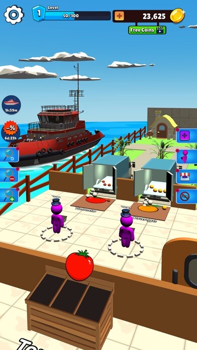 Emulate iPhone app Mini Mart : Supermarket Tycoon using MyAndroid