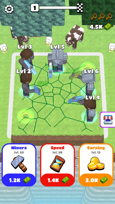 Emulate iPhone app Mining Rush 3D: Idle Merge using MyAndroid