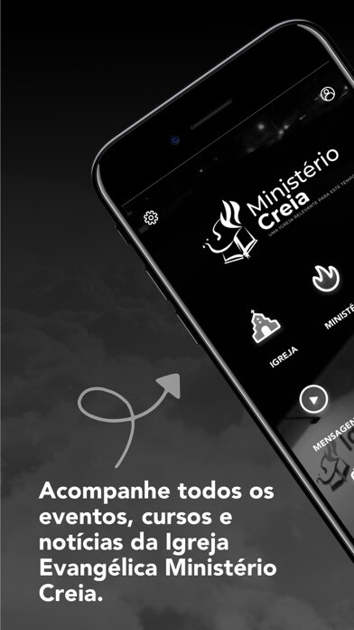 Emulate iPhone app Ministério Creia using MyAndroid