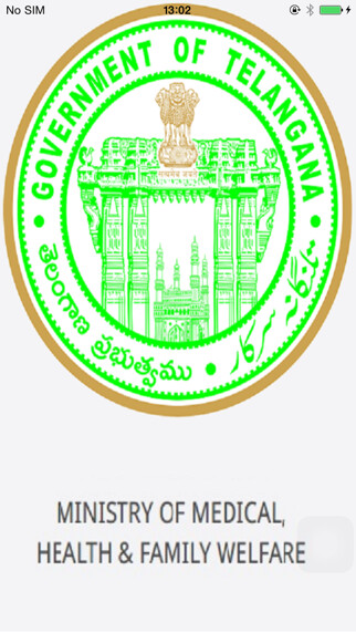 Emulate iPhone app Ministry of Health Telangana using MyAndroid