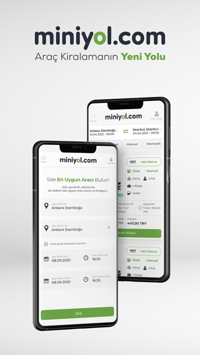 Emulate iPhone app Miniyol.com Online Rent a Car using MyAndroid Emulate iPhone app Miniyol.com Online Rent a Car using MyAndroid