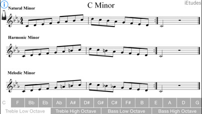 Emulate iPhone app Minor Scales using MyAndroid